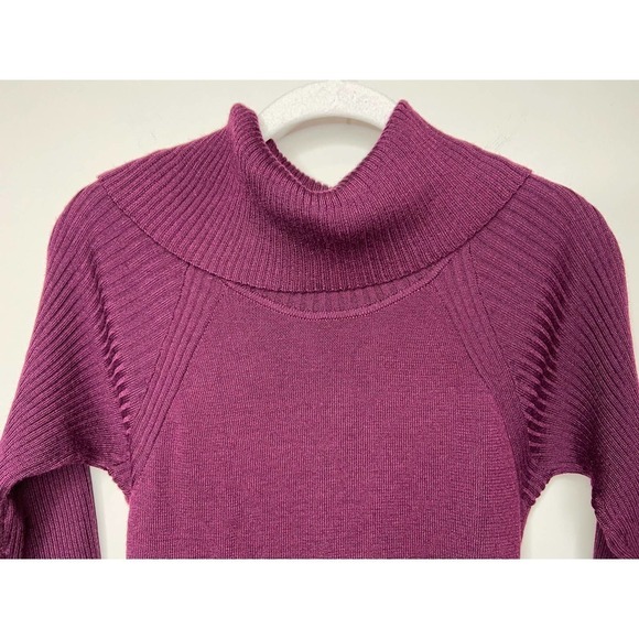 Tahari Arthur S. Levine Purple Wool Blend Sweater Dress XS - Picture 6 of 6